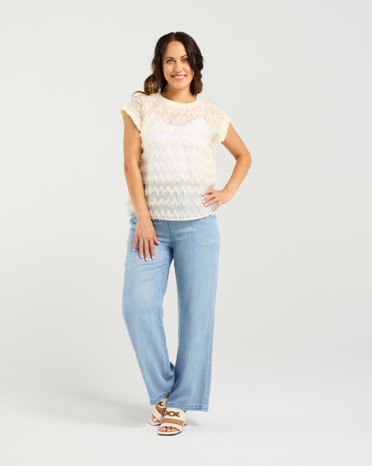 Charlotte Top -White Tassel