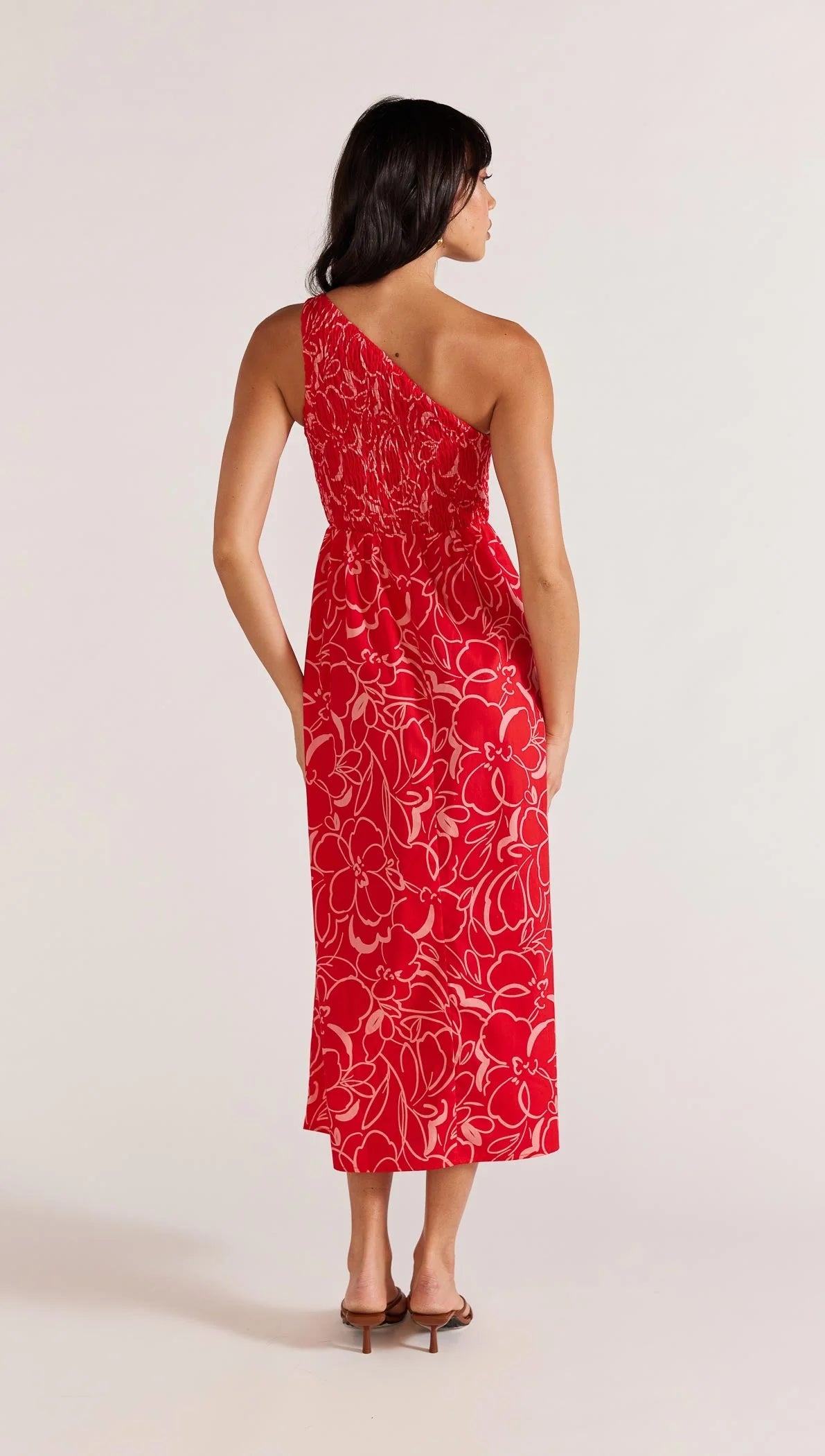 PALERMO ONE SHOULDER MIDI DRESS