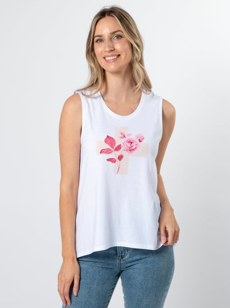 White Jolie Tank | Ruby Rose