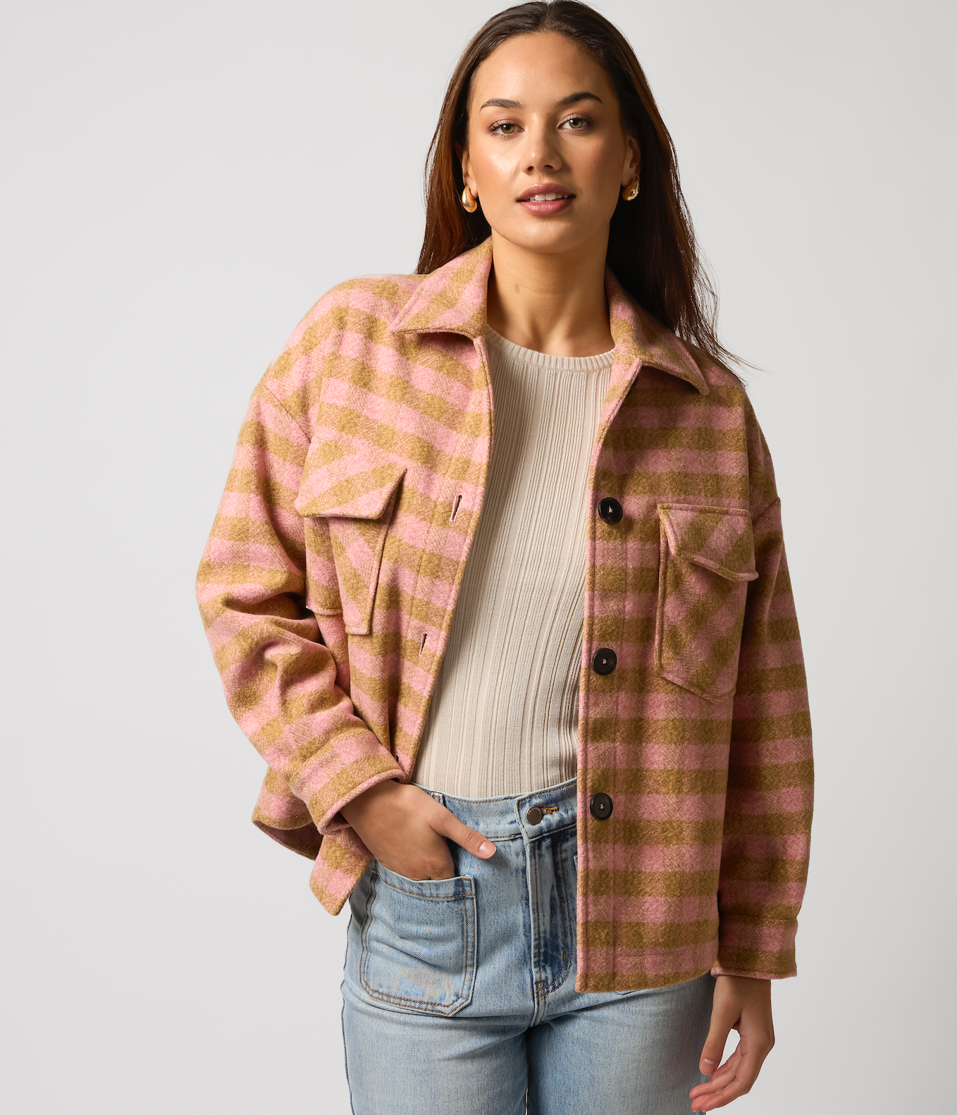Carly Coat - Blooming Rose