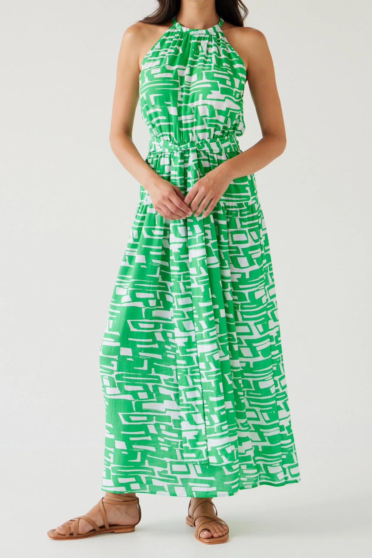 Jolene Dress | Green Geo