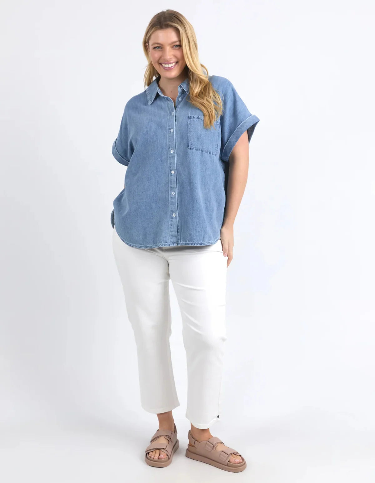 Taylor Short Sleeve Shirt | Blue Denim