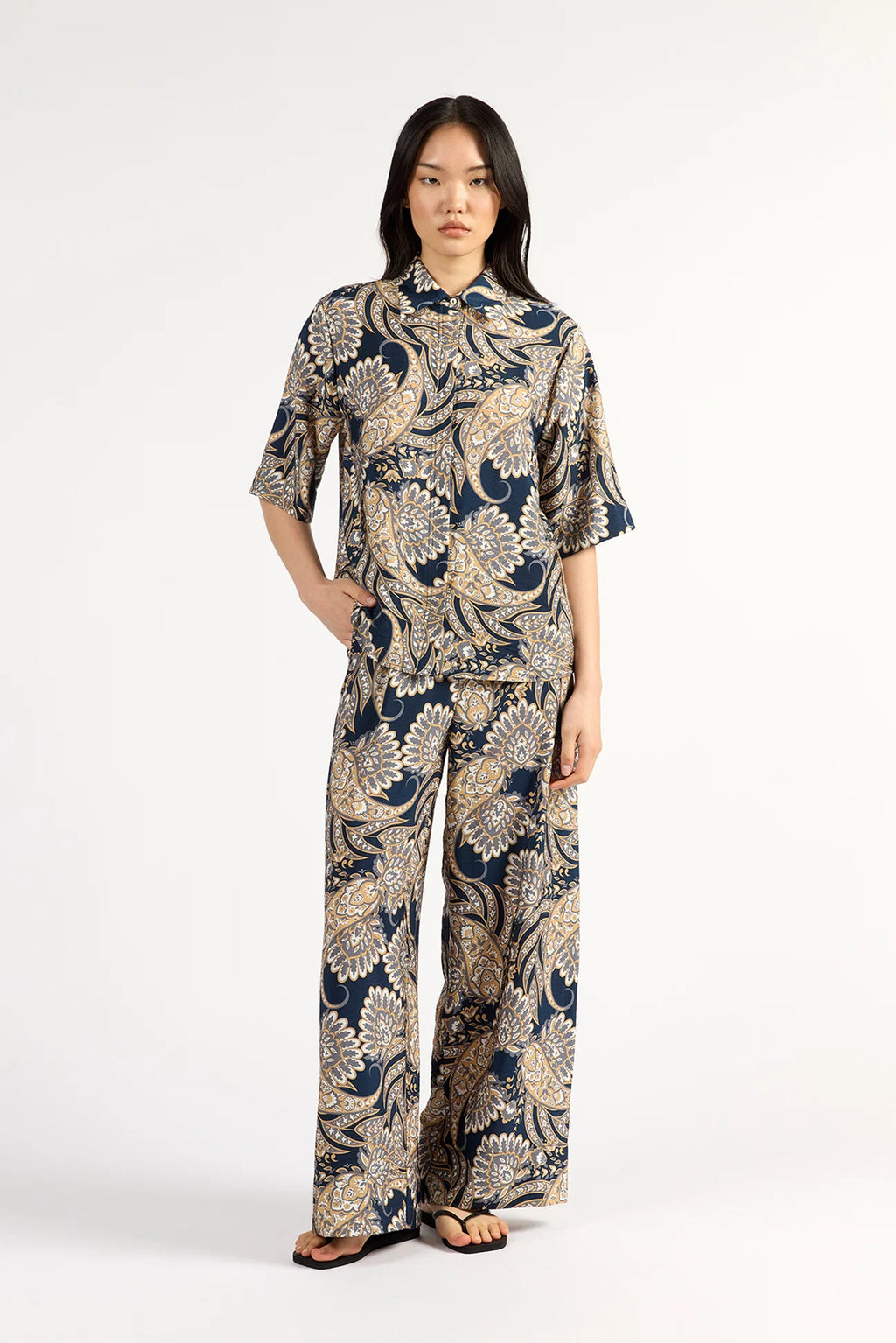Arizona Pants-Navy Paisley