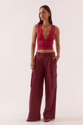 Sabine Cargo Pants- Vino