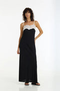 Aria Dress- Black/ Ivory Lace
