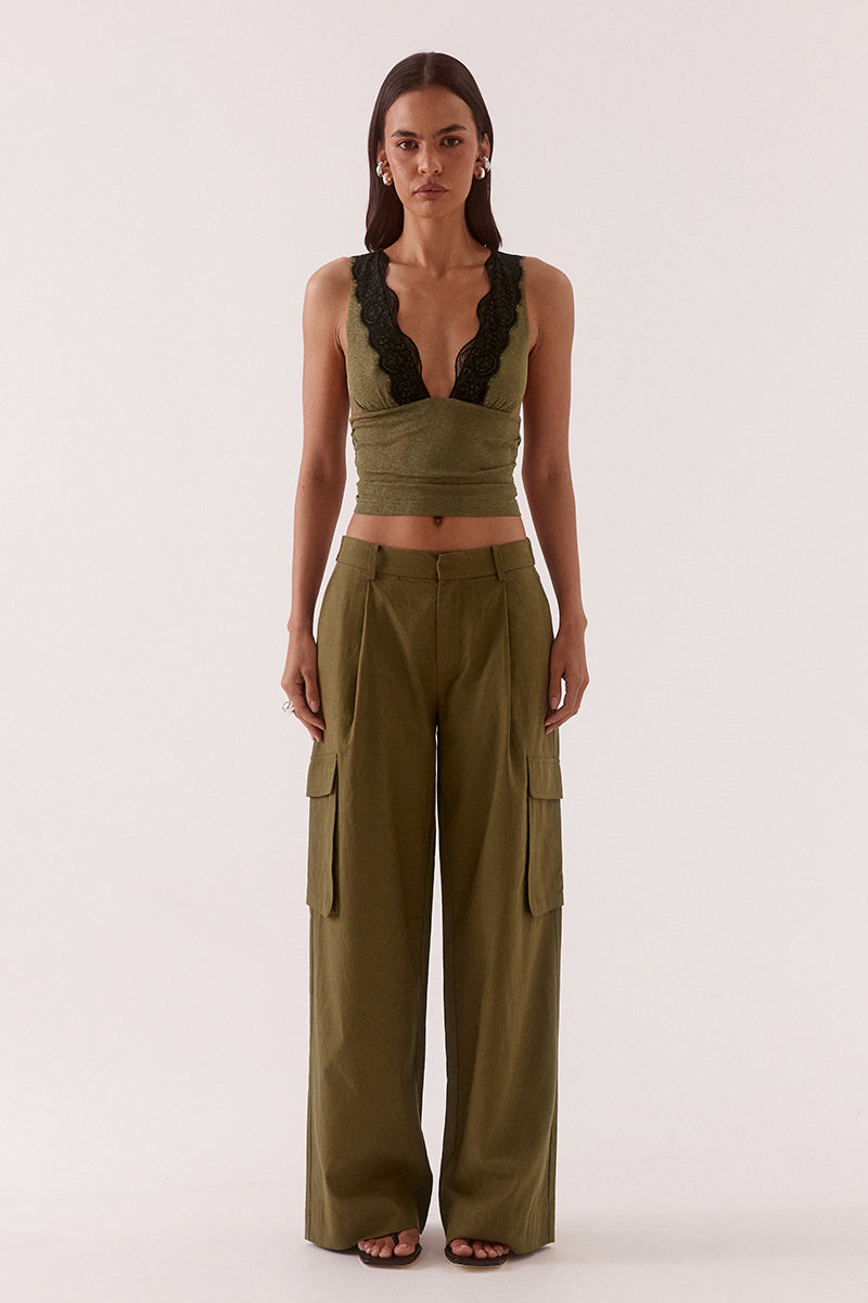 Sabine Cargo Pants- Khaki