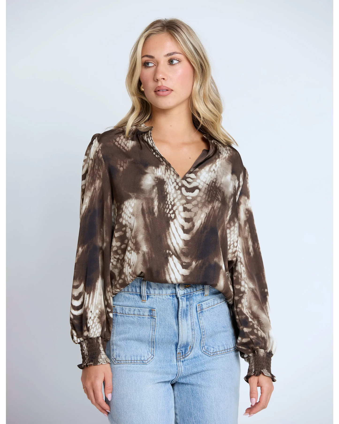 Cecily Shirt - Brown Python