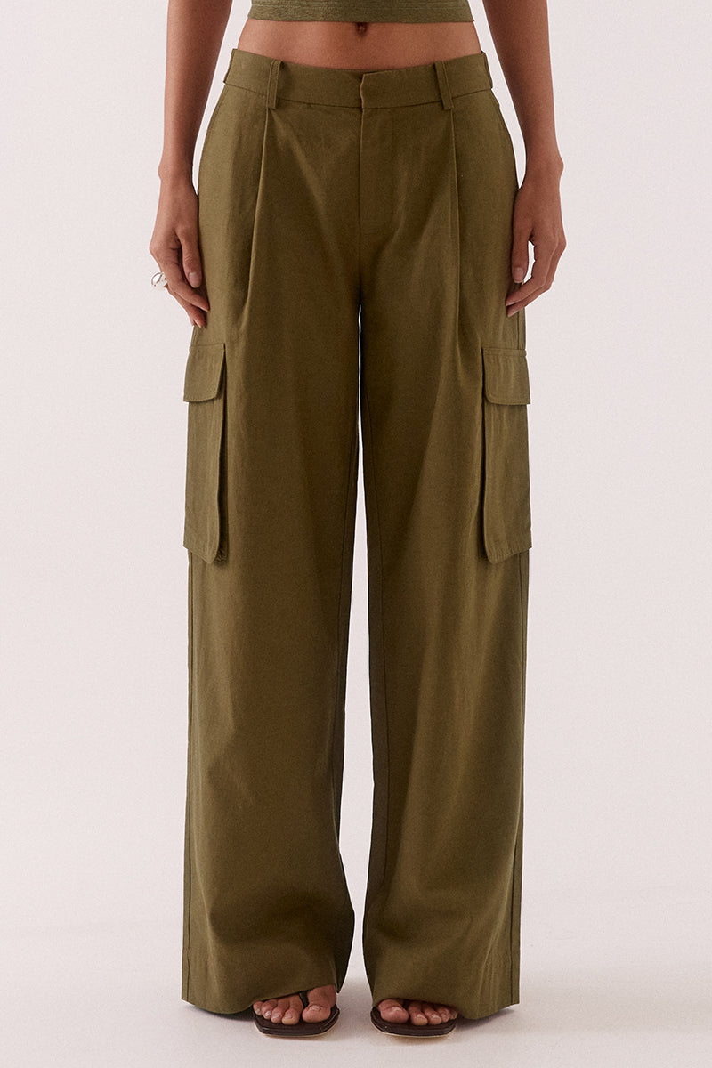 Sabine Cargo Pants- Khaki