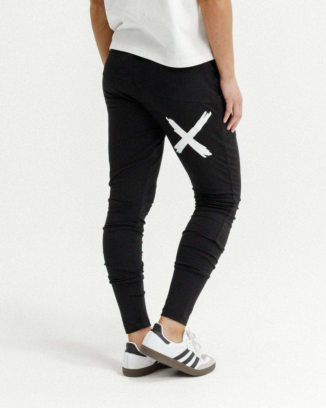 Apartment Pants- Black With White X
