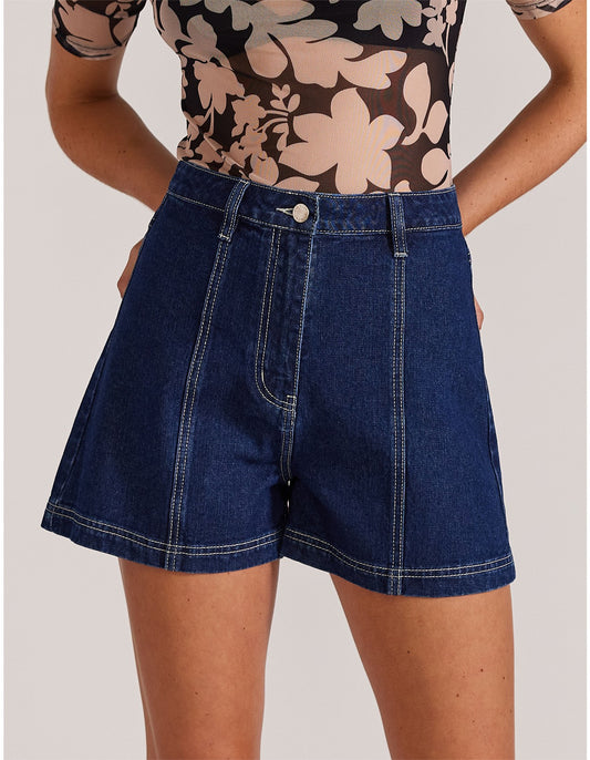 Staple the Label Elena Denim Short | Indigo –