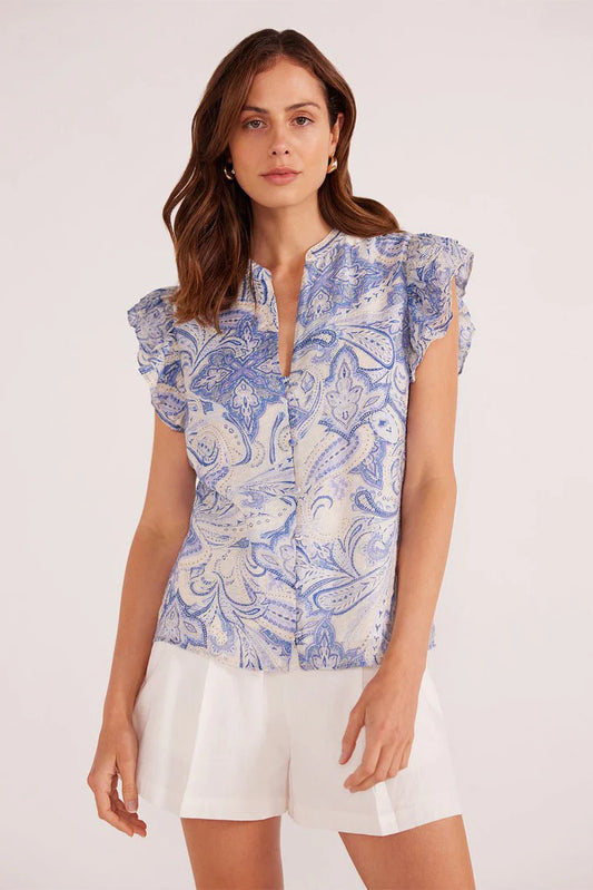 Lola Flutter Sleeve Blouse