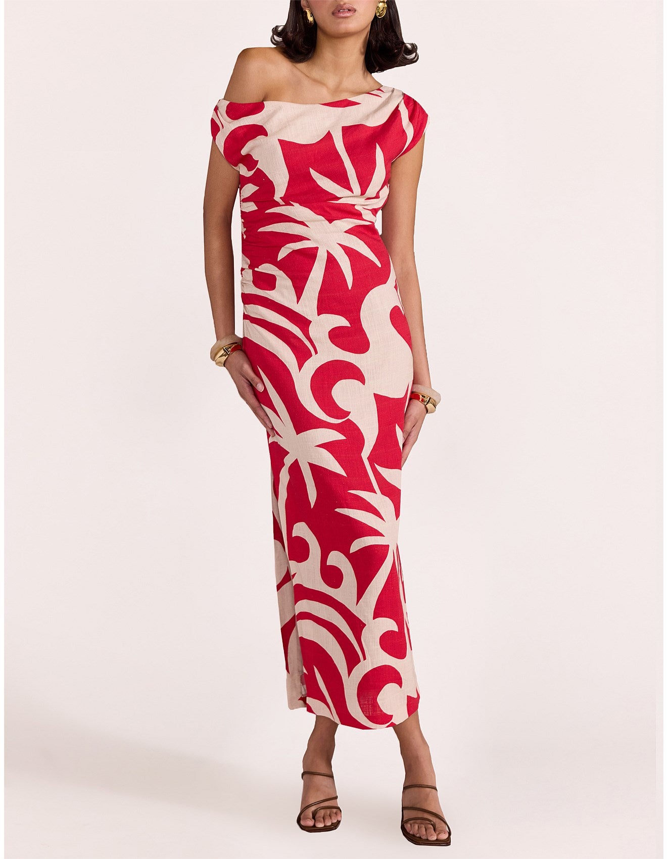 Rhodes Midi Dress| Red