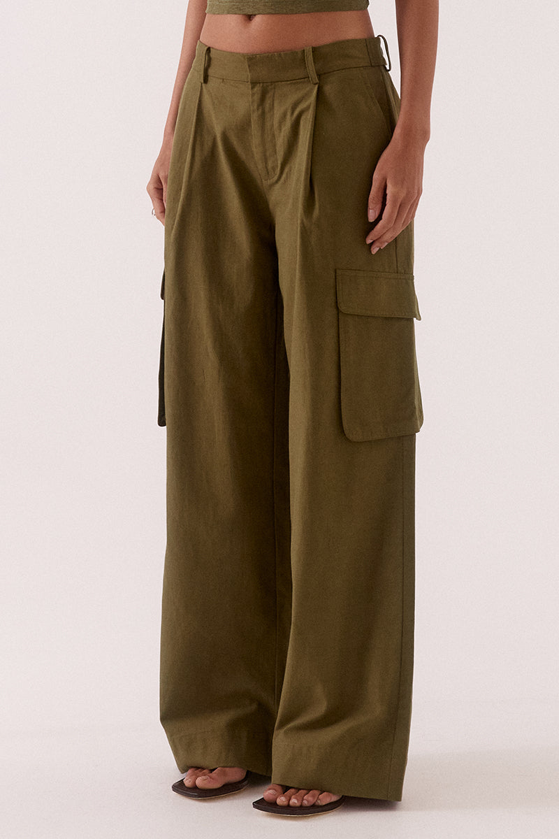 Sabine Cargo Pants- Khaki