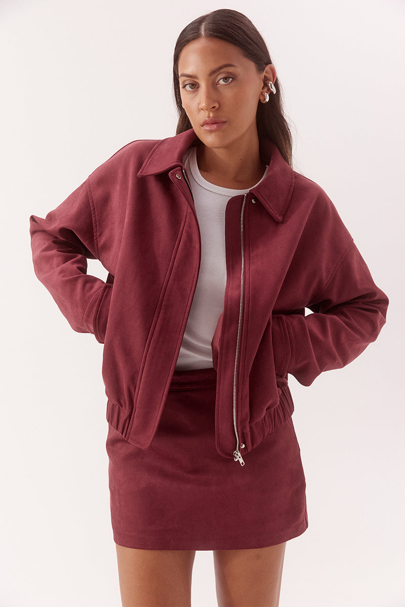 Avery Bomber- Cranberry