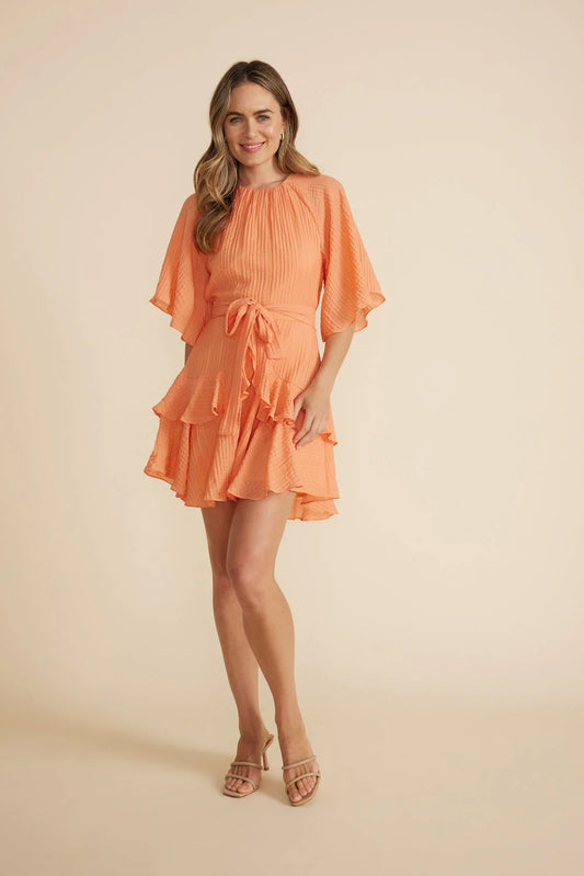 Adeline Mini Dress | Tangerine