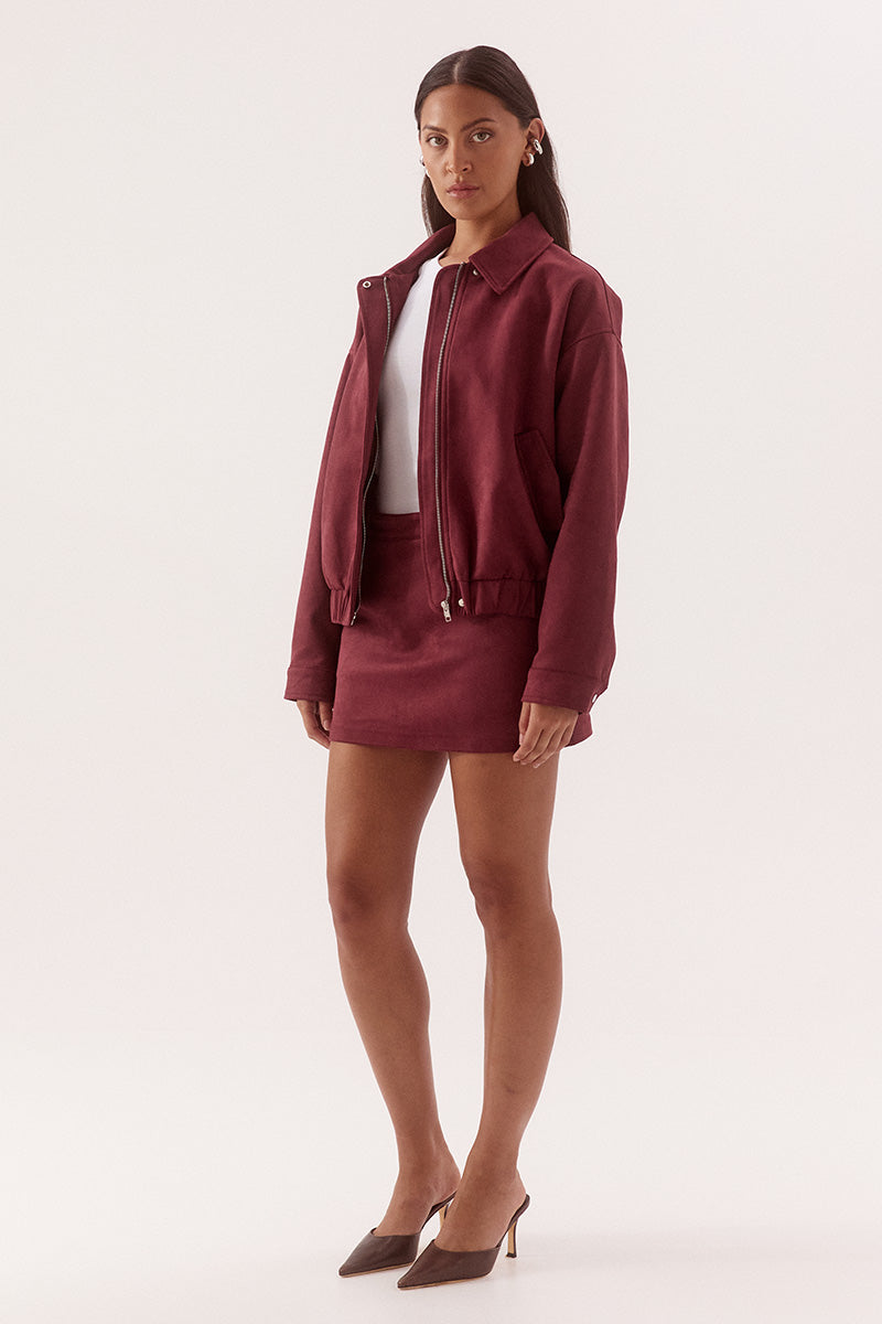 Avery Bomber- Cranberry