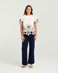 DAISY BLOUSE -Cream/black