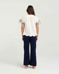 DAISY BLOUSE -Cream/black