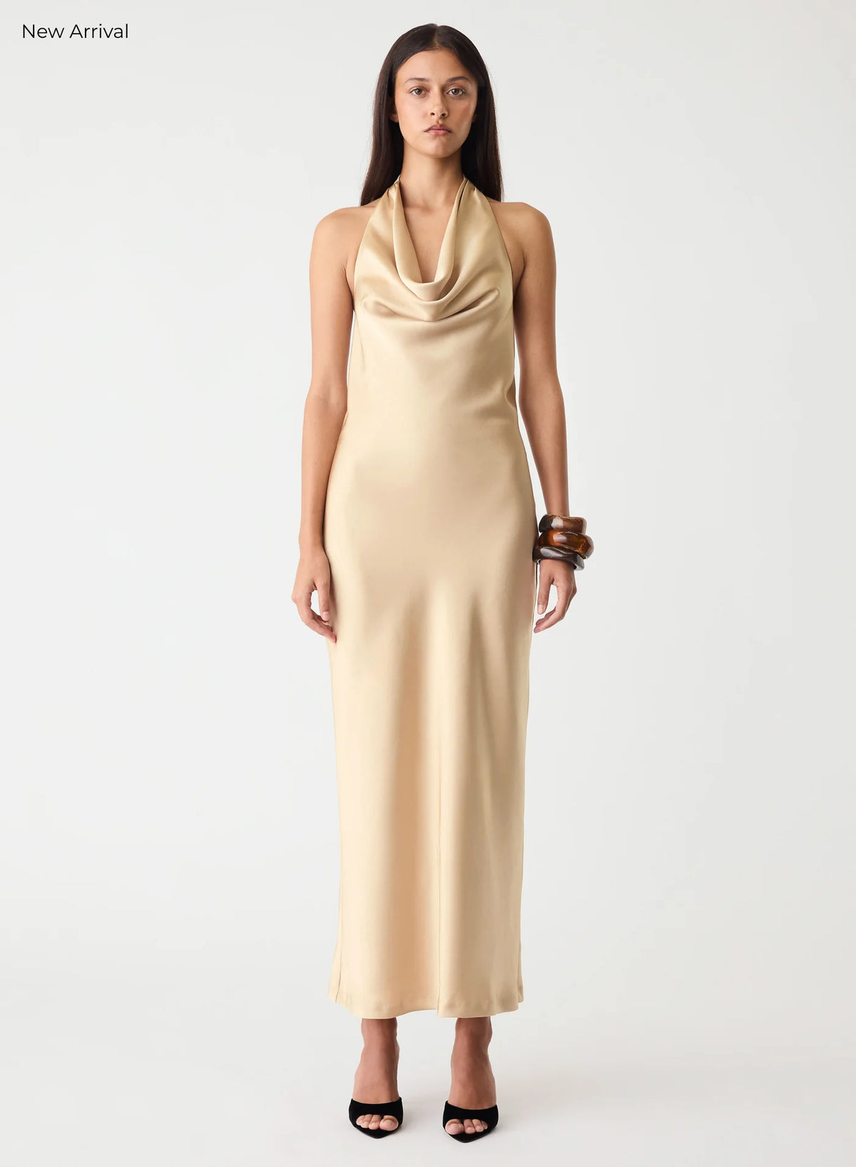 Stillness Dress-Gold