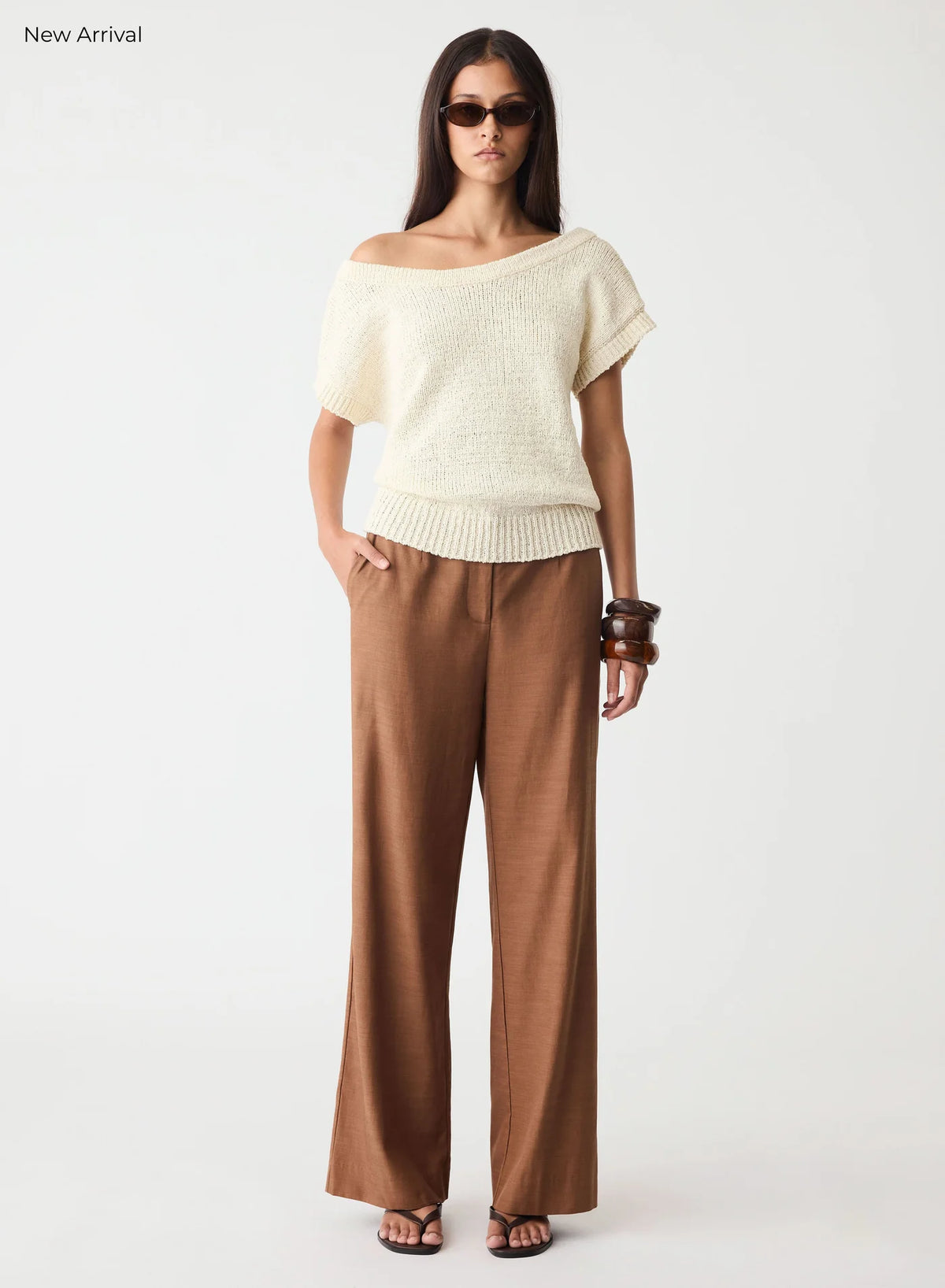 Endless Knit Top-Natural
