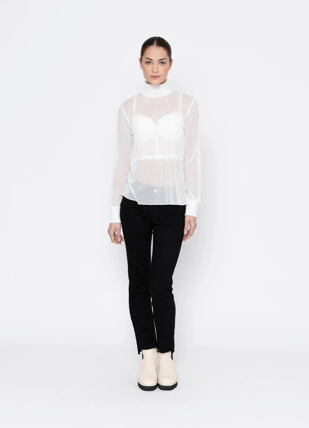 Riven Top -White Stripe