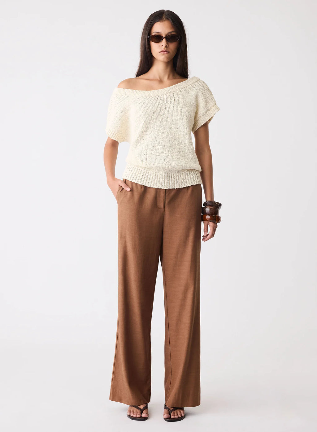 Endless Knit Top-Natural