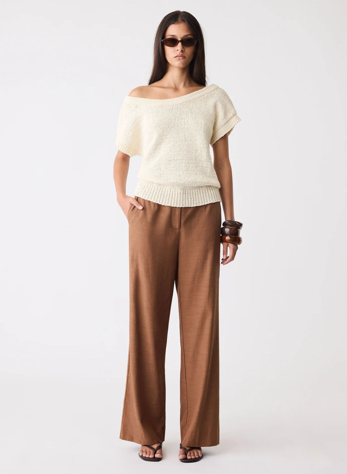 Endless Knit Top-Natural