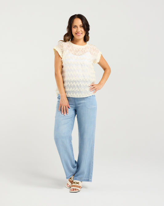 Charlotte Top -White Tassel