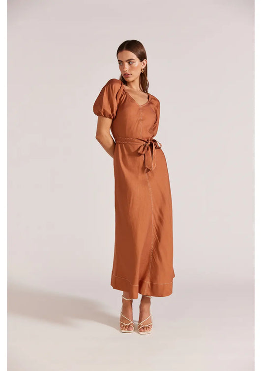 Staple The Label - Eadie Midi Dress - Cinnamon