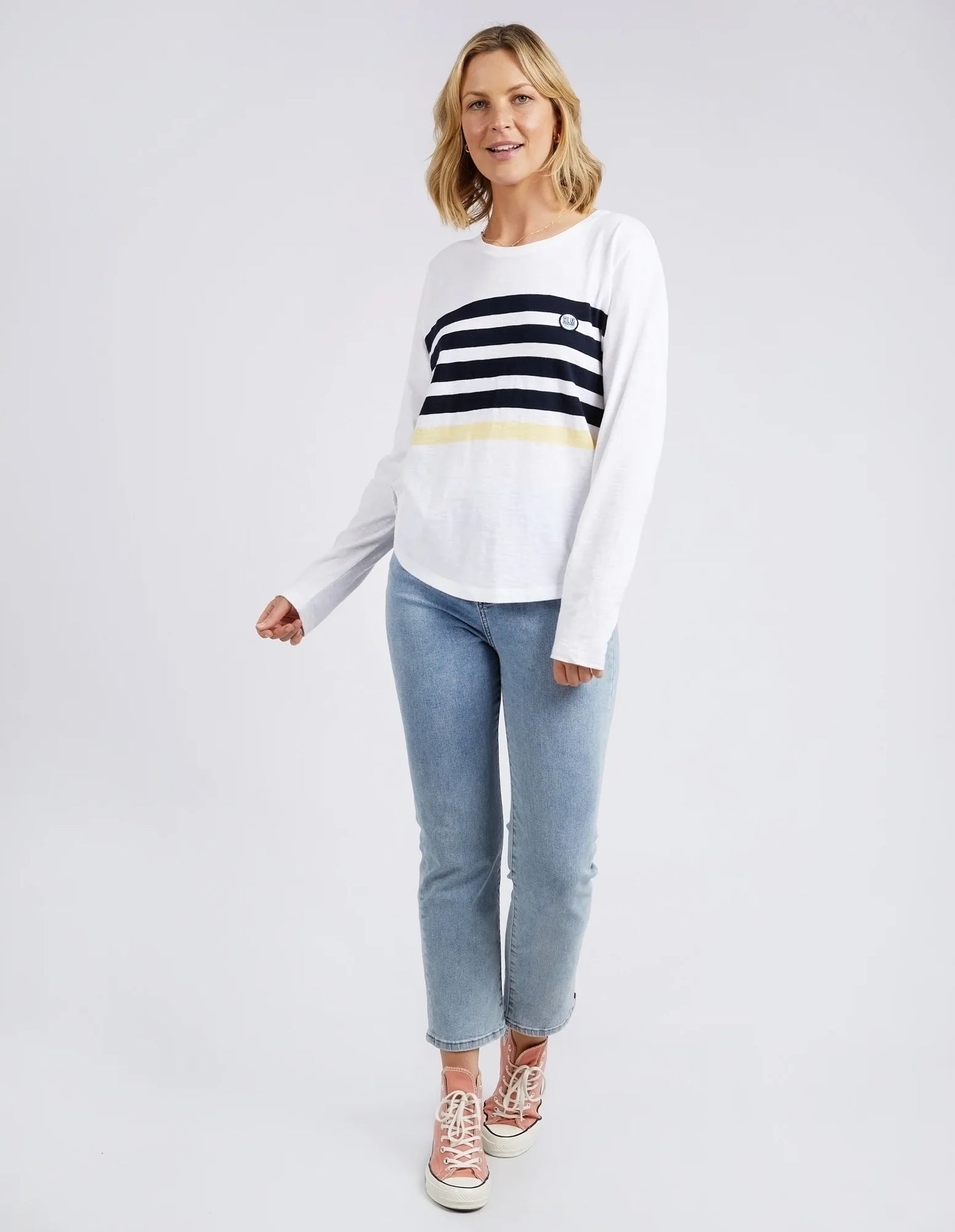 Byron Long Sleeve Tee | White
