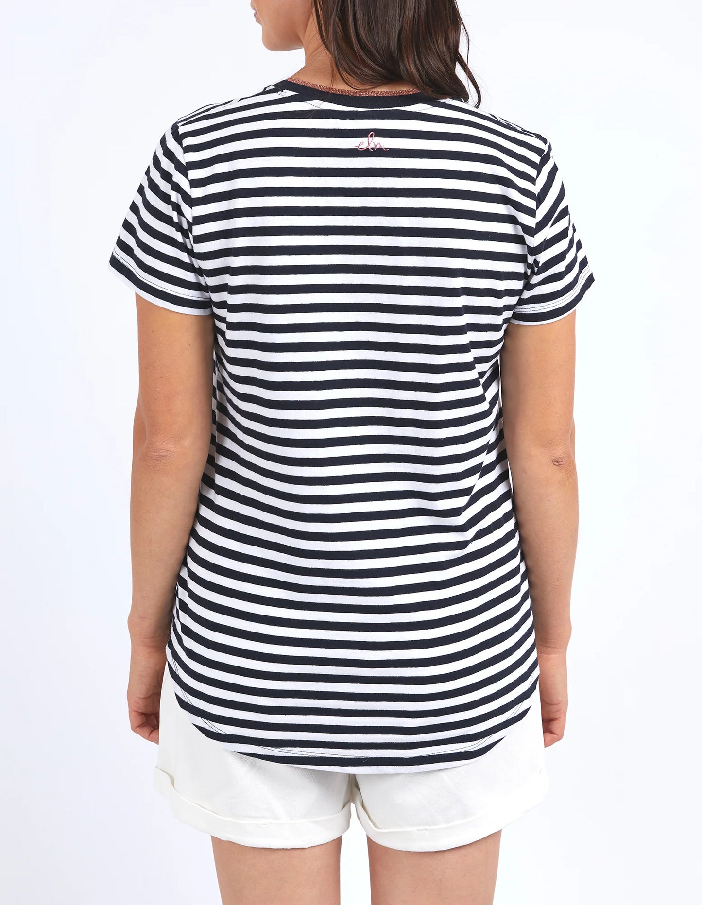 Paris Stripe Tee | Navy and White