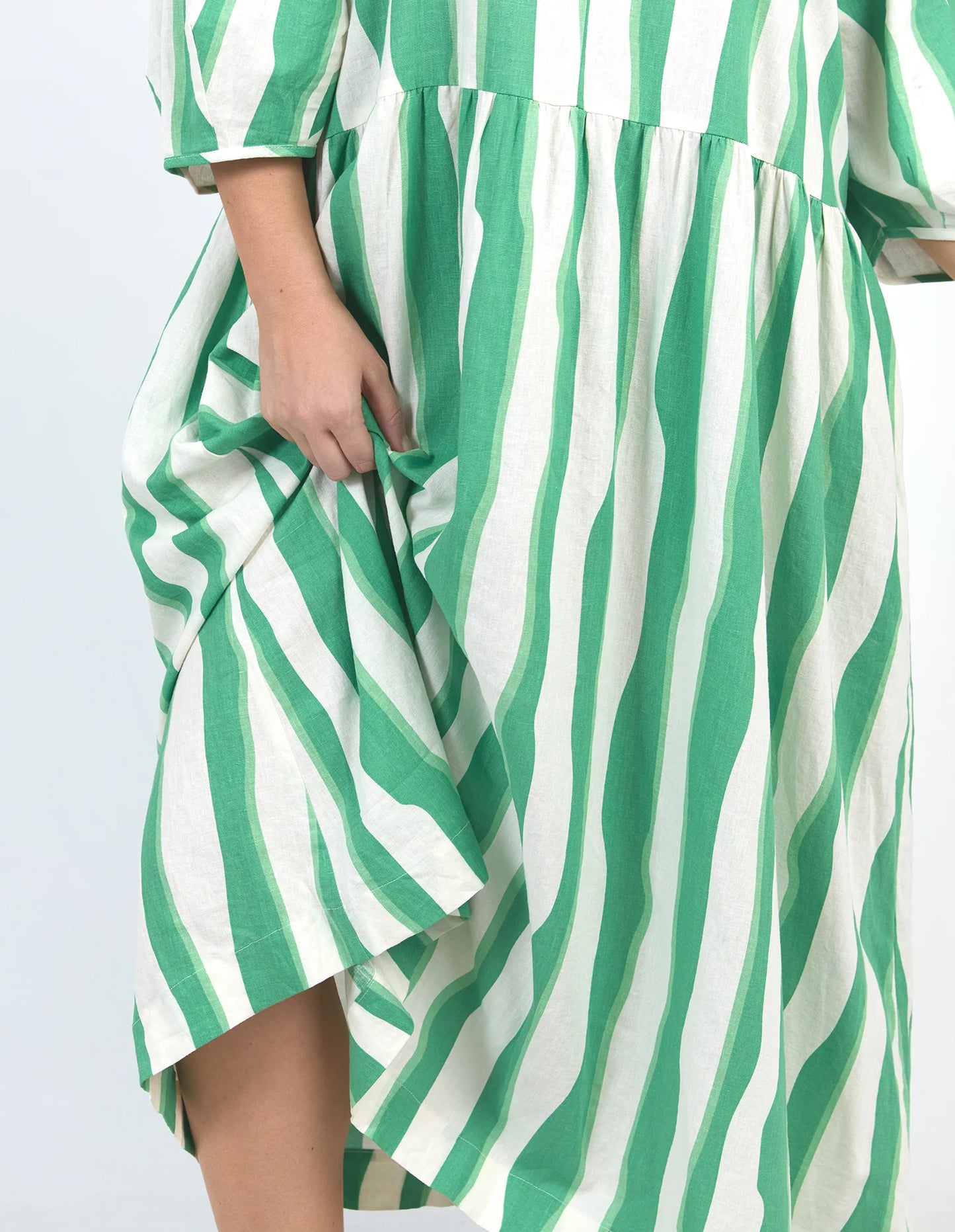 Spritz Dress | Green Stripe