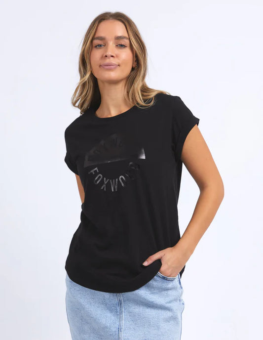 Foxwood Outline   Tee  /Black