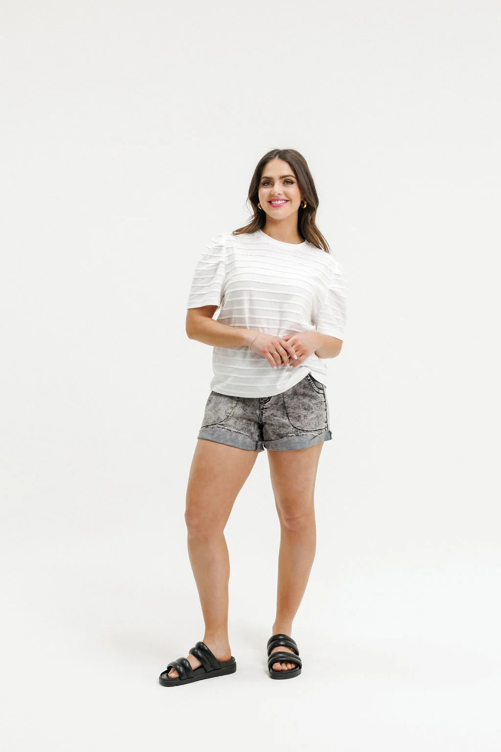 Rose Tee-White