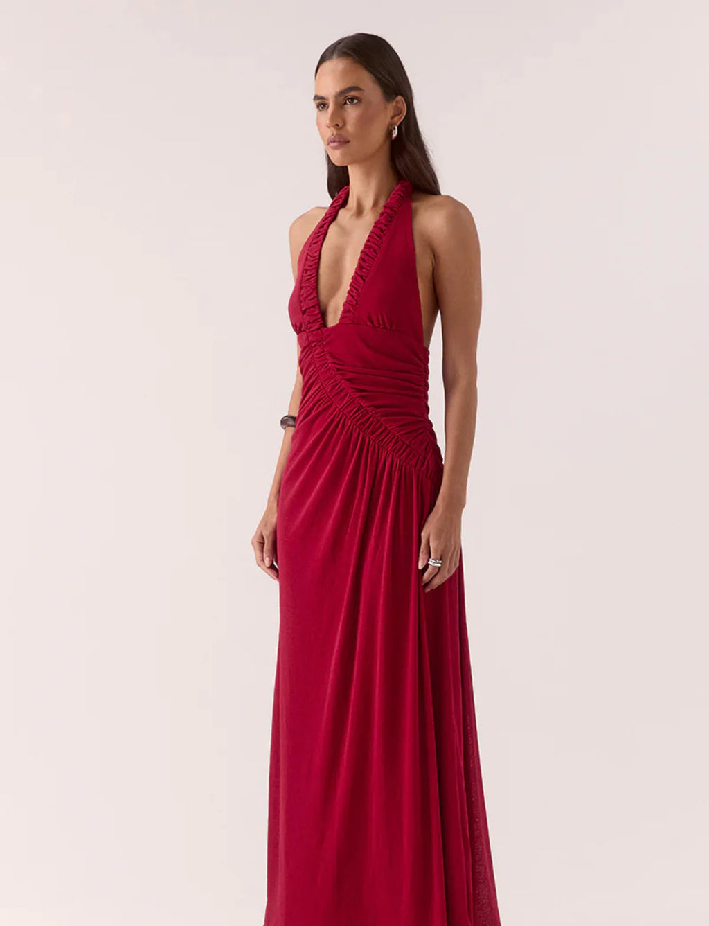 Alora Maxi Dress- Rasberry
