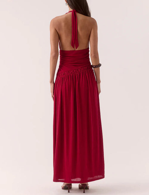 Alora Maxi Dress- Rasberry