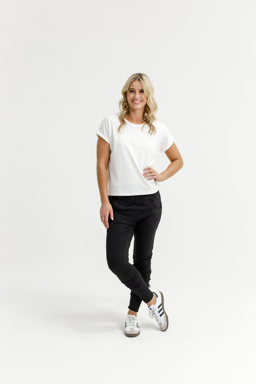 Apartment Pants- Black With White X