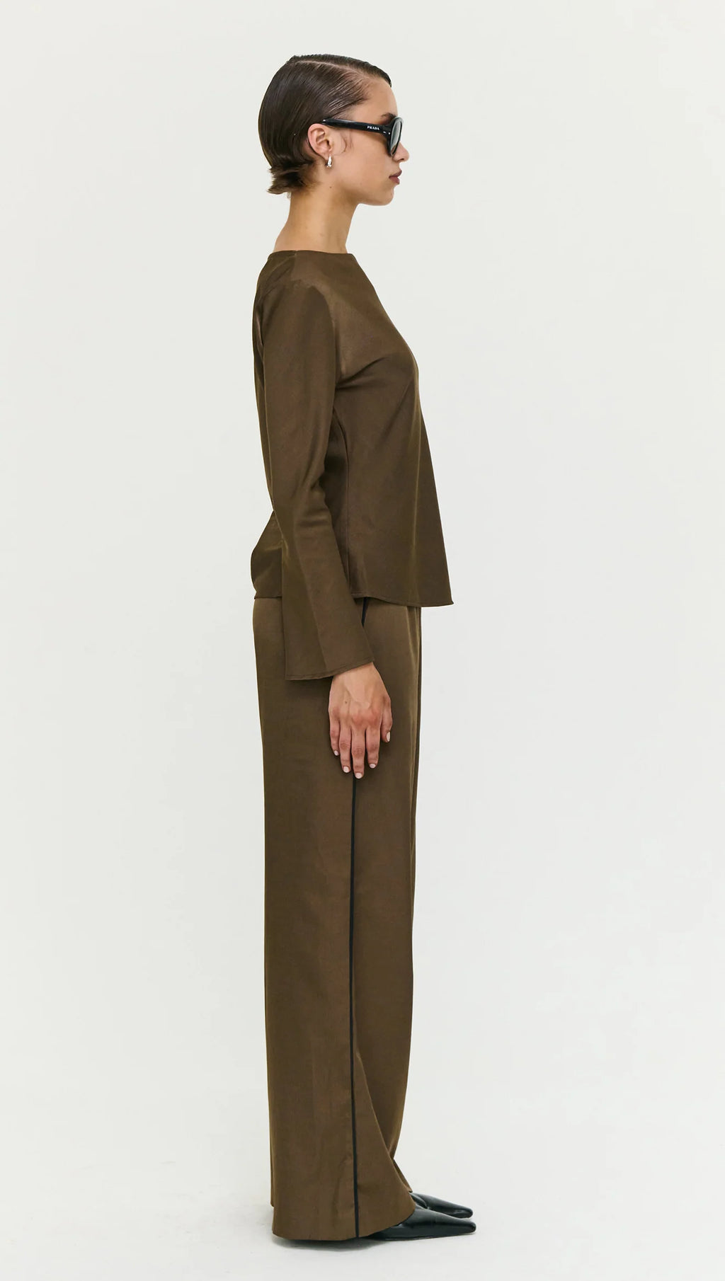 Dakota Bias Top- Espresso
