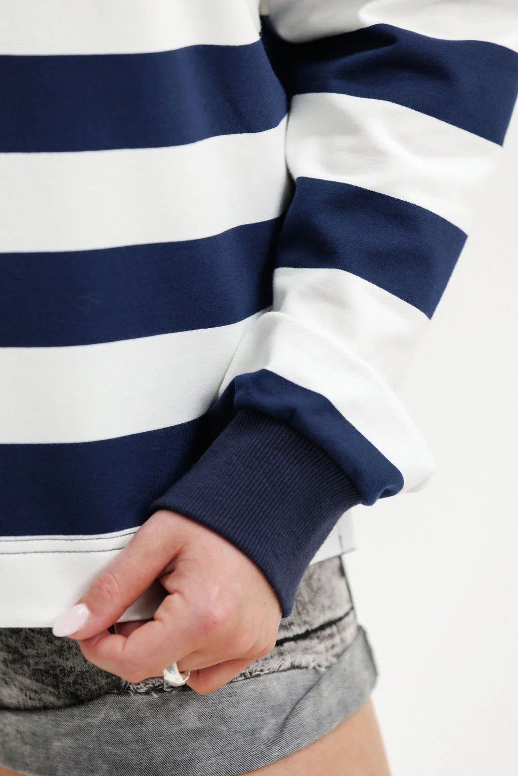 Stella Crew-Navy Stripes