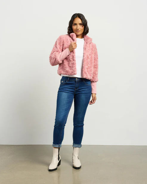 Et Alia Vintage Fur Jacket - Blush