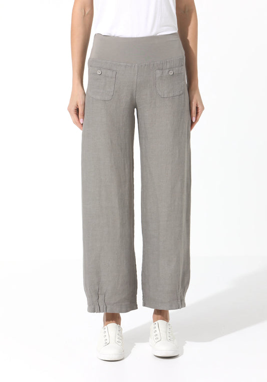 Elizabeth Scott Linen Pants | Taupe