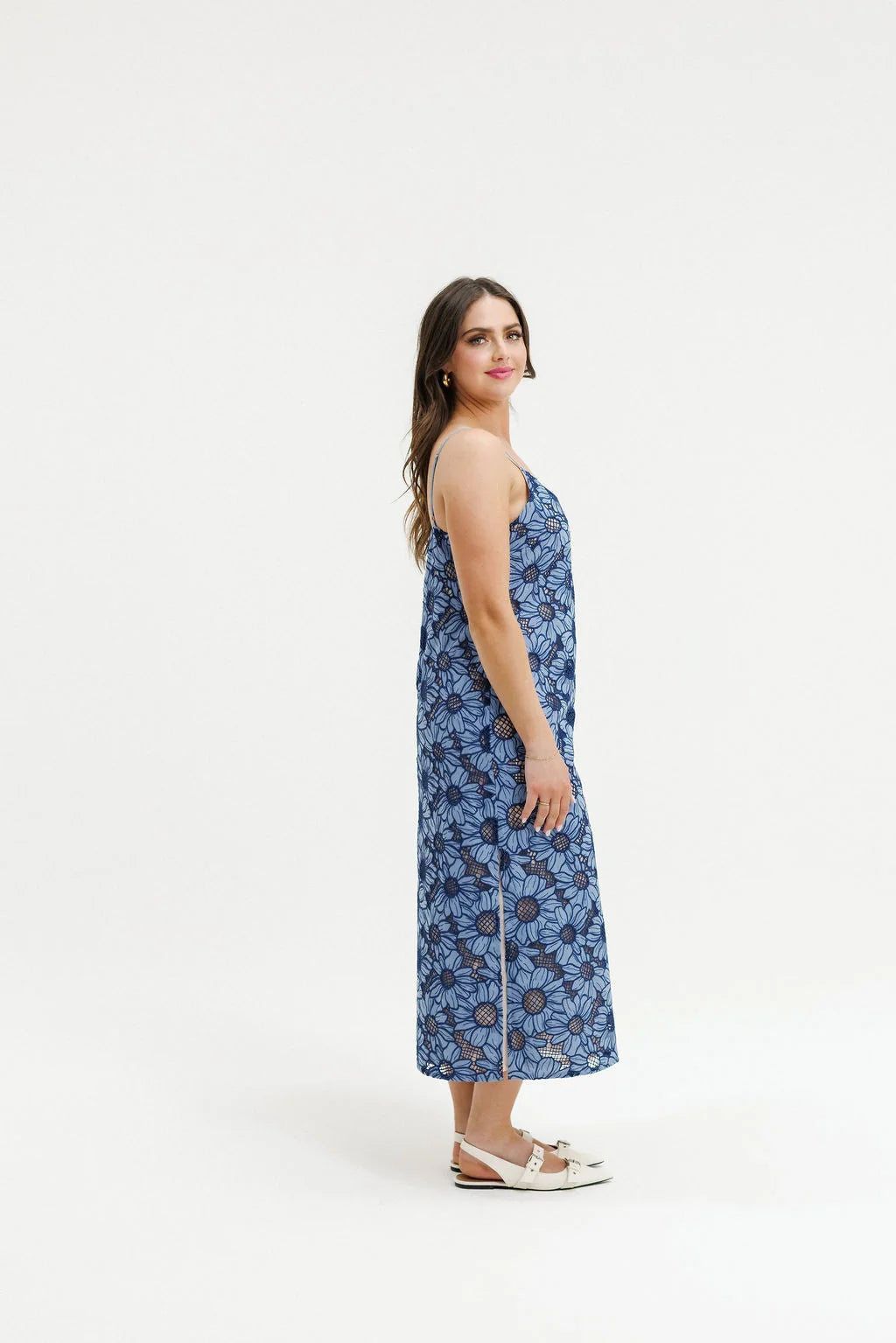 Slide Dress-Blue Bell