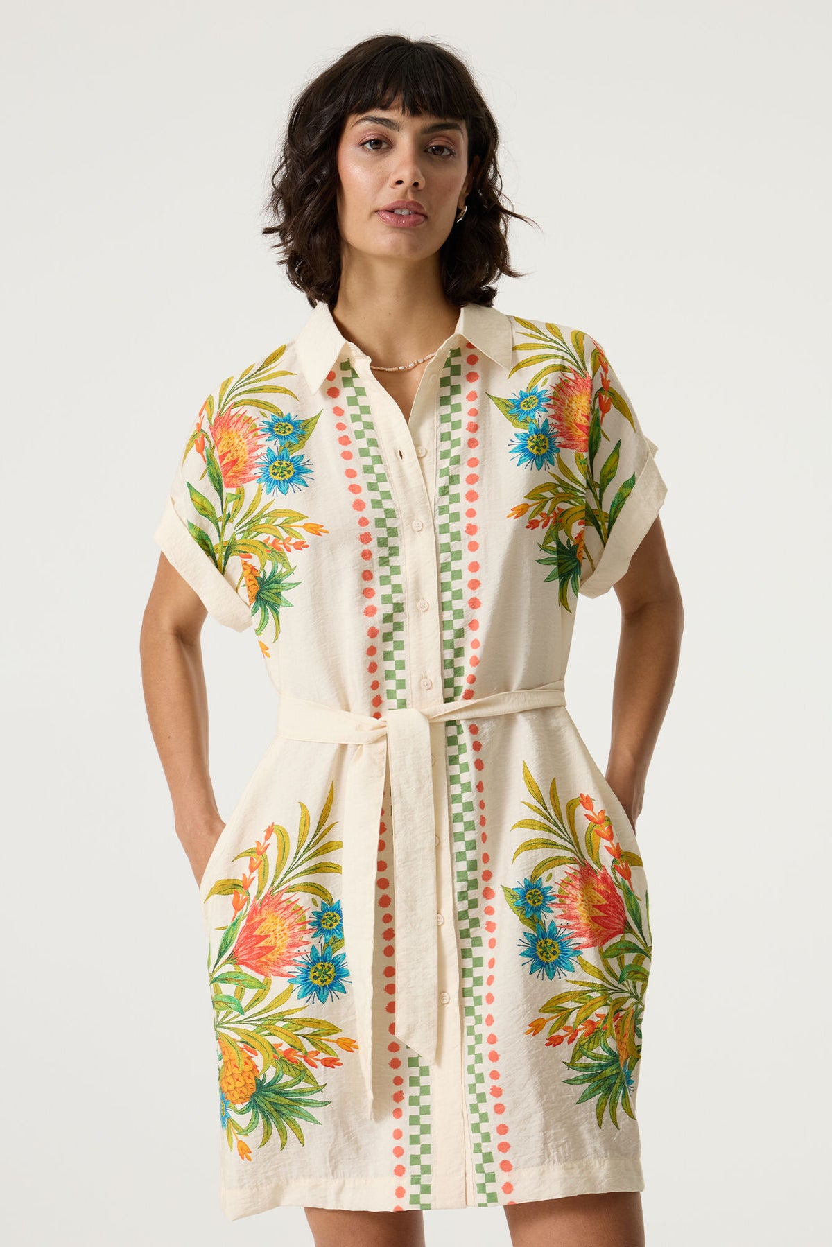 Printed Shirt Dress