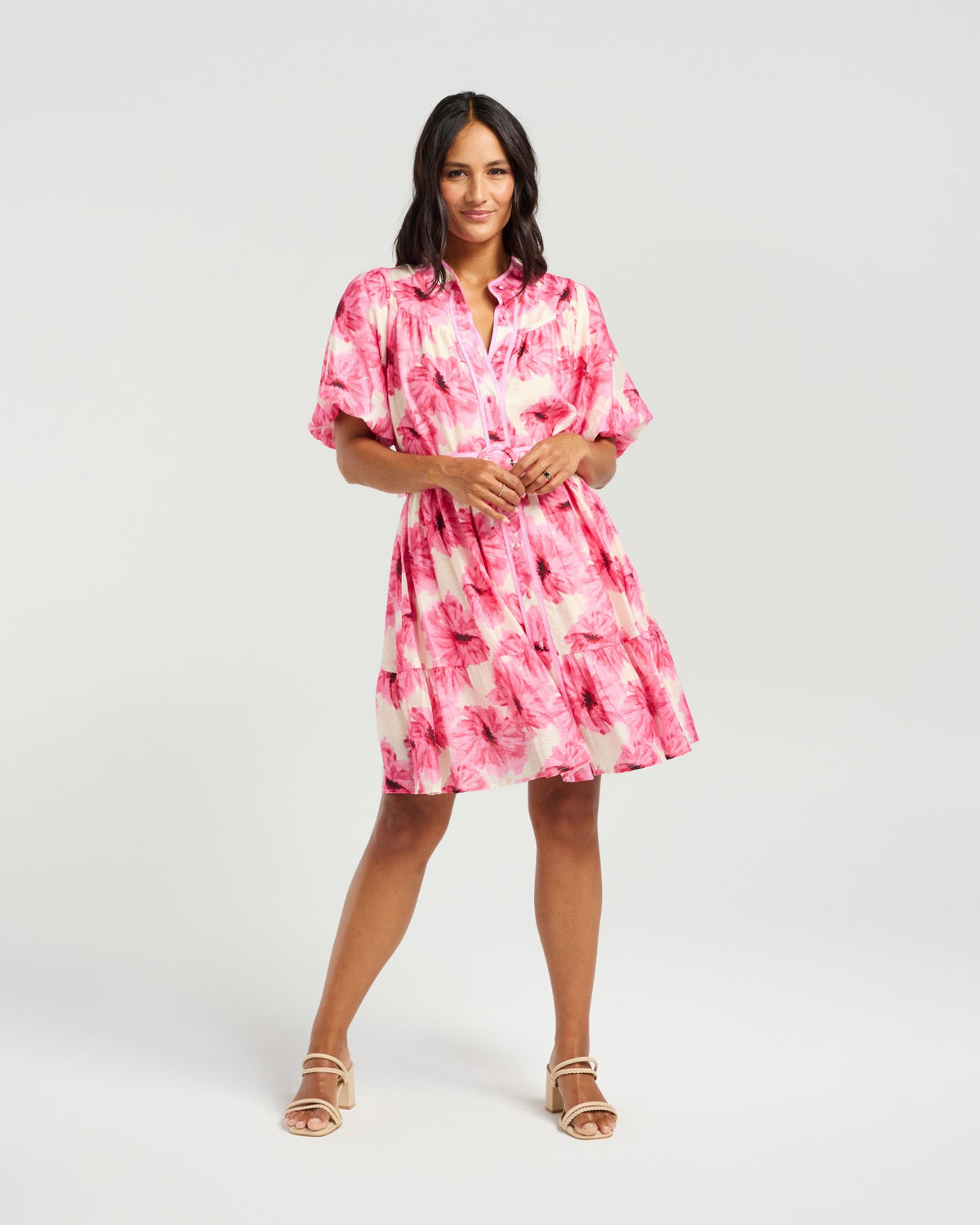Addie Dress-Pink Bloom