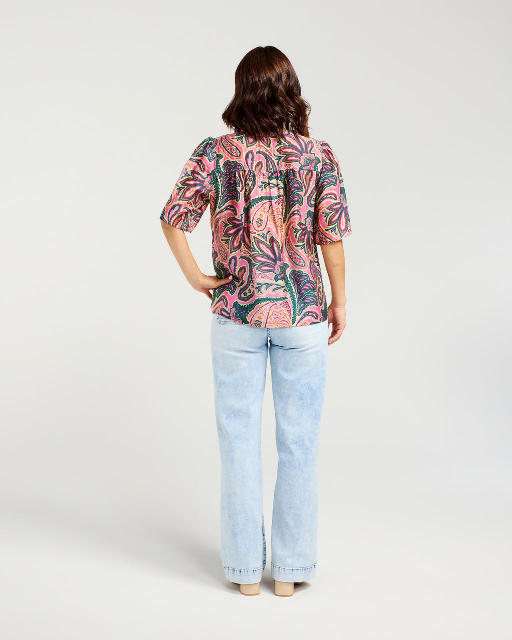 Hazel Top-Pink Paisley