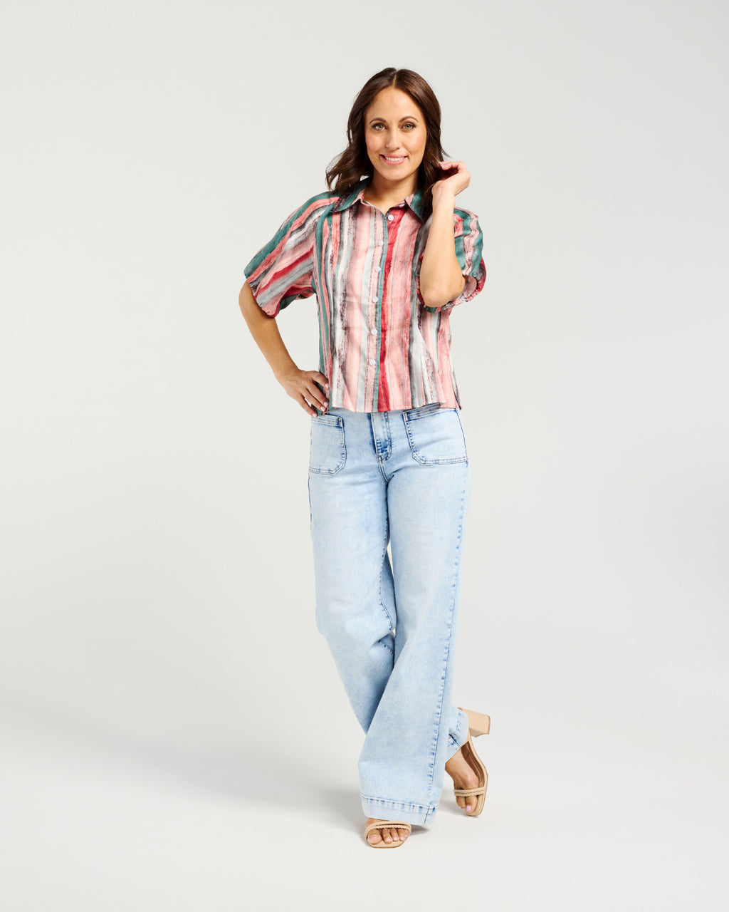 Marie Shirt-Brush Stripe