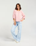 Caitlin Top-Pink Stripe