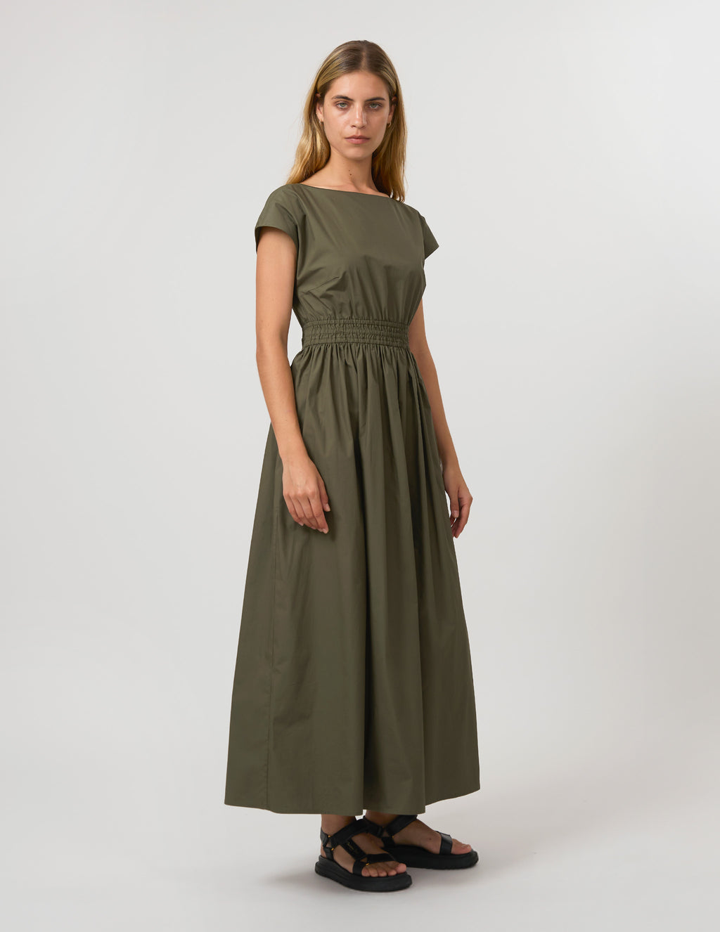 Dion Dress-Khaki