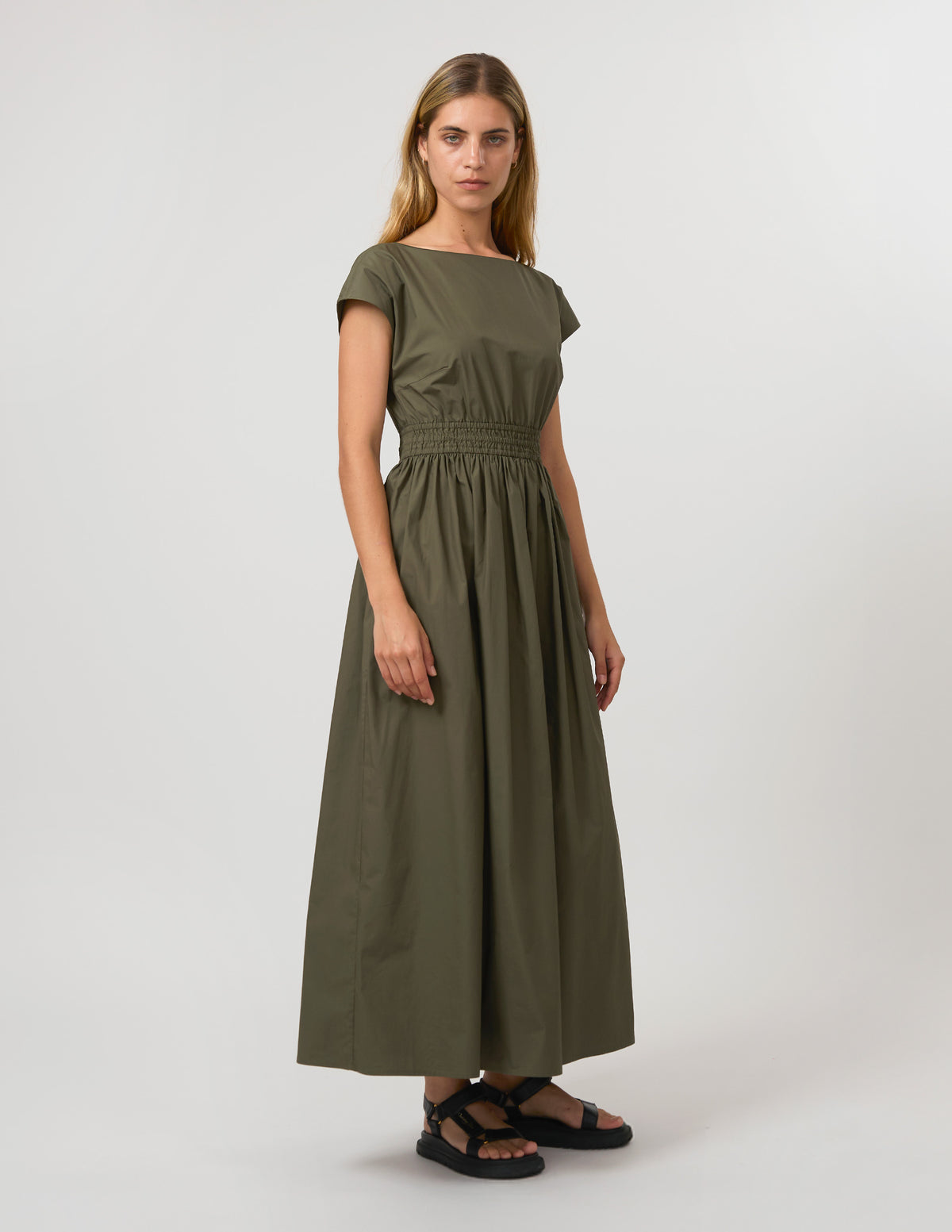 Dion Dress-Khaki