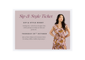 Sip & Style Ticket